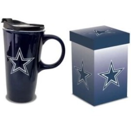 TAZA TRAVEL LATTE COWBOYS 17OZ CON CAJA DE REGALO