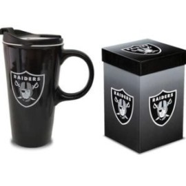 TAZA TRAVEL LATTE RAIDERS 17OZ CON CAJA DE REGALO