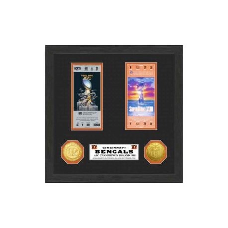 CUADRO SUPER BOLW TICKETS BENGALS 12″ x 12″