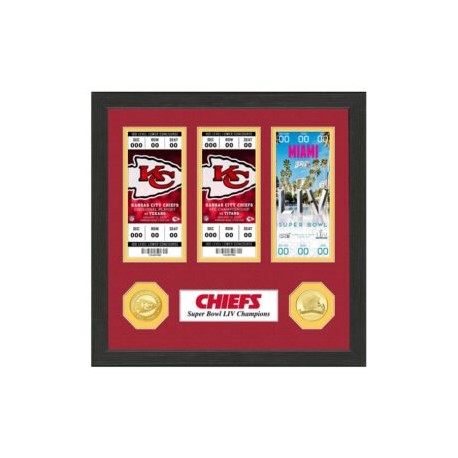 CUADRO SUPER BOLW TICKETS CHIEFS 12″ x 12″