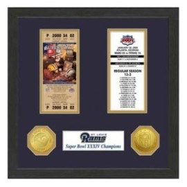 CUADRO SUPER BOLW TICKETS RAMS 12″ x 12″