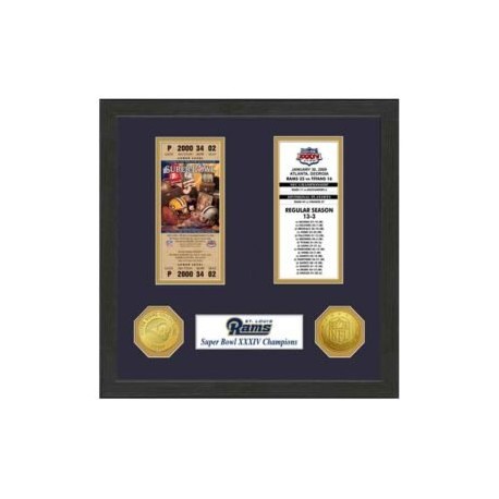 CUADRO SUPER BOLW TICKETS RAMS 12″ x 12″