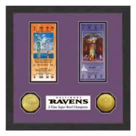 CUADRO SUPER BOLW TICKETS RAVENS 12″ x 12″