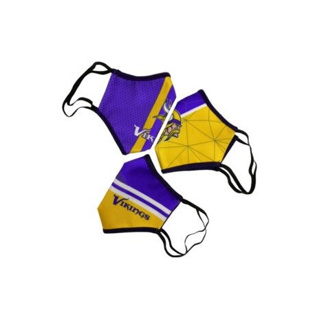 CUBREBOCAS MINNESOTA VIKINGS 3PACK