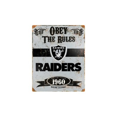 LETRERO METALICO RAIDERS