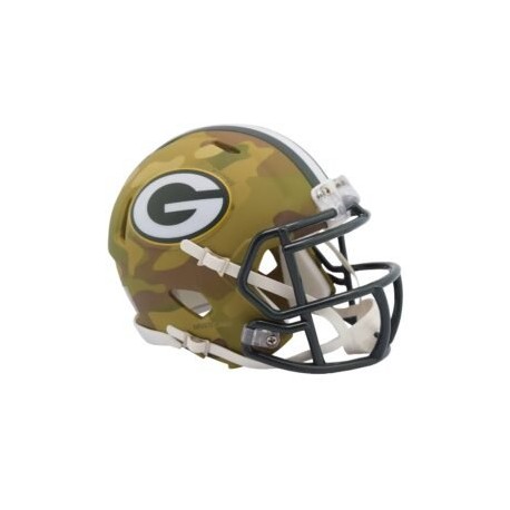 MINI CASCO SPEED CAMO GREEN BAY PACKERS RIDDELL