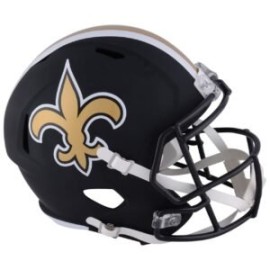 MINI CASCO SPEED FLAT BLACK NEW ORLEANS SAINTS