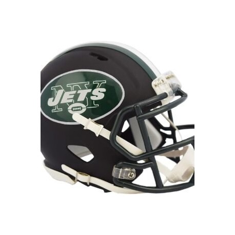 MINI CASCO SPEED FLAT BLACK NEW YORK JETS