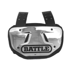 BACK PLATE BATTLE CHROME SILVER ADULTO