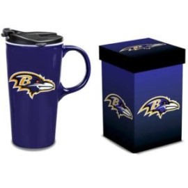 TAZA TRAVEL LATTE RAVENS 17OZ CON CAJA DE REGALO