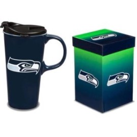 TAZA TRAVEL LATTE SEAHAWKS 17OZ CON CAJA DE REGALO