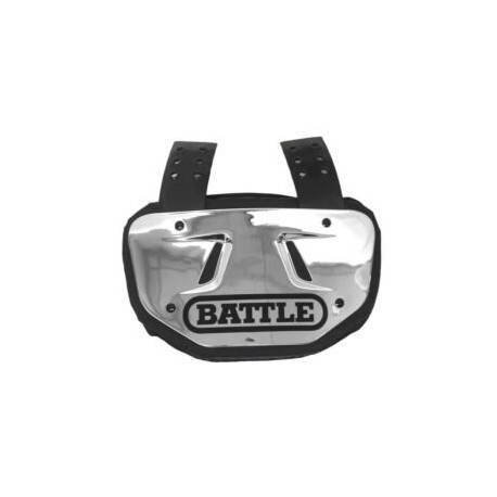 BACK PLATE BATTLE CHROME SILVER ADULTO