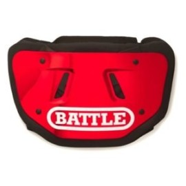 BACK PLATE BATTLE CHROME RED ADULTO